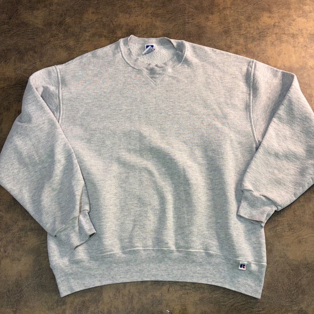 Russell Athletic Sweatshirt Mens L Gray Vintage Made in USA Crewneck Fleece